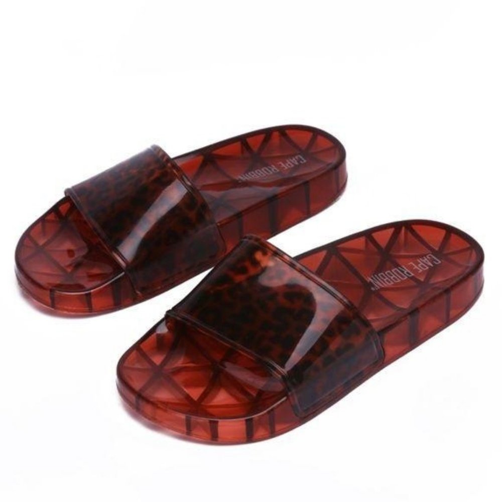 Comfy Jelly Slides in Tortoise - Picture 3 of 6